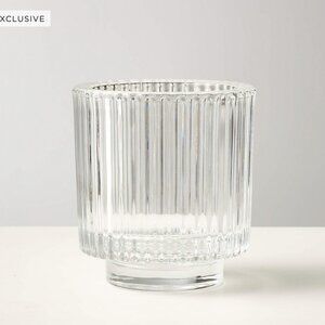 CB2 Ezra clear tea light candle holder